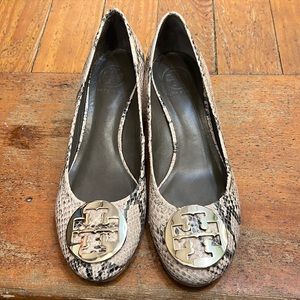 Tory Burch snake wedges. Size 9.